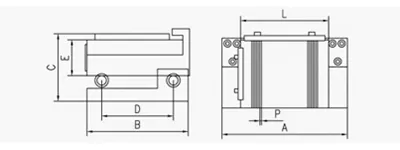 Mandril magnético permanente rectangular de acero