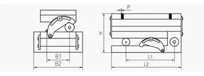 Mandril magnético permanente rectangular de acero